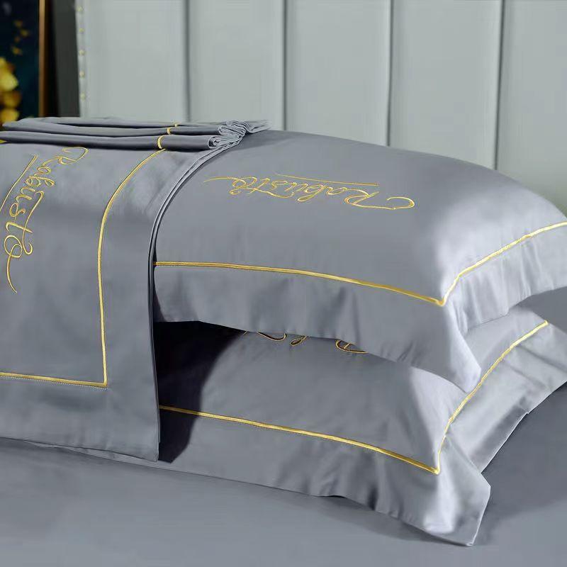 

Длинноштапельная хлопковая наволочка с вышивкой, пара хлопковых наволочек 48*74см