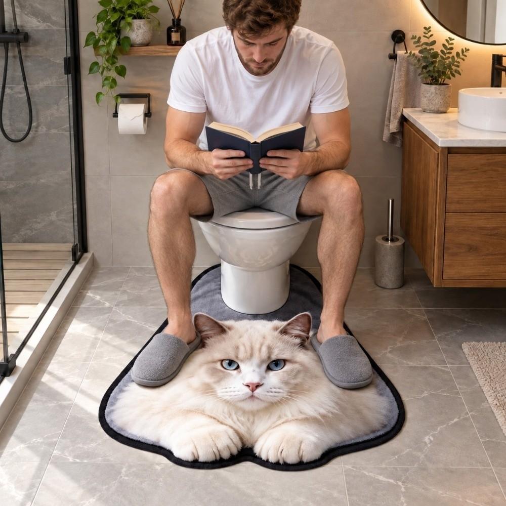 Non-slip Lifelike Animal Toilet Floor Mat 40×50CM 50×60CM Toilet Floor Mat Bathroom Decor