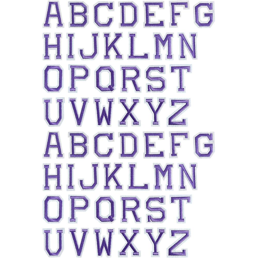 26Pcs/Set Multi Colour 26 Capital Letters Embroidered Patches Applique Clothing Patch Decoration