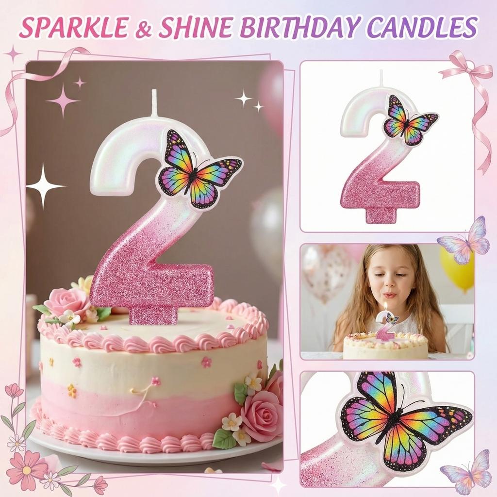 Fashion Cartoon Creative Birthday Candles Party Digital Candles