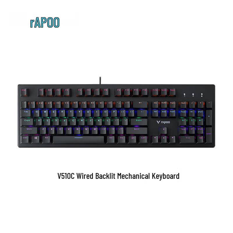 

Rapoo V510C Wired Backlit 104-Key Mechanical Gaming Keyboard