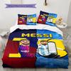 Biancheria da letto con motivo Messi, Set piumino Copripiumino Federa Regalo di compleanno per la casa(1 * copripiumino + 2 * federa, senza nucleo)