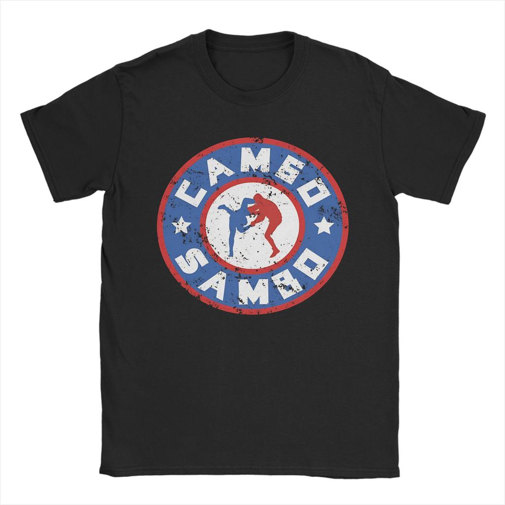 Sambo Russian Fighting Men T Shirts  Novelty Tee Shirt Short Sleeve Round Collar TShirts Pure Cotton 4XL 5XL Tops