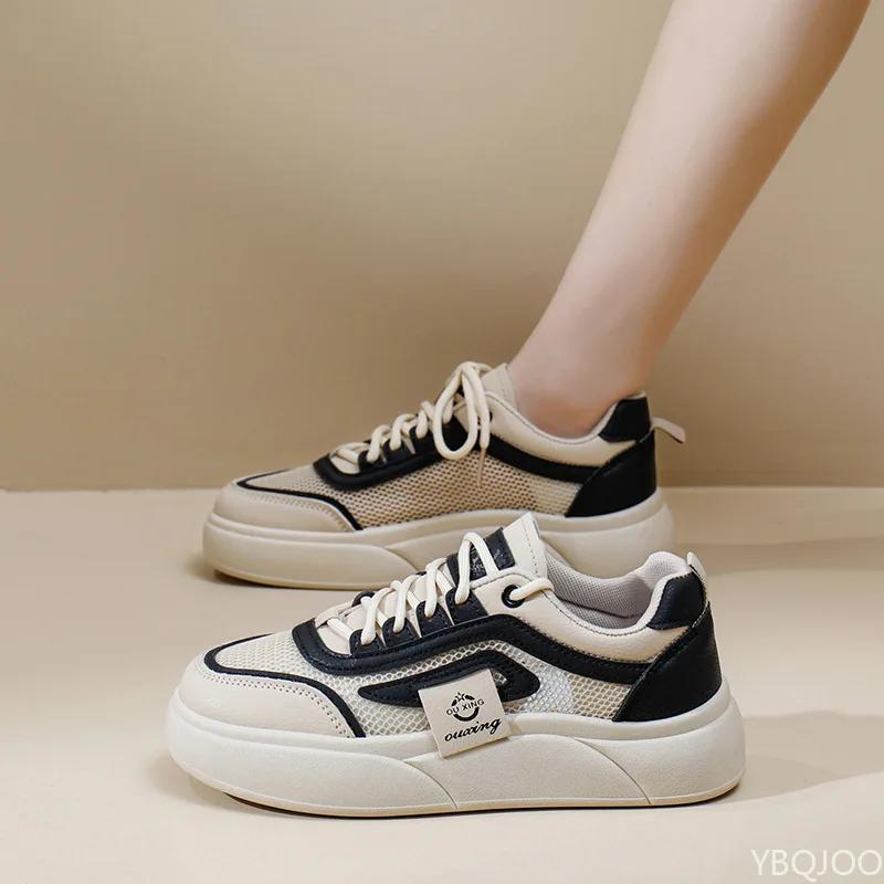 Summer New thick soled Shoes Women's lightweight breathable shoe Fashion comfortable mesh shoes Casual ladies loafers Mujer