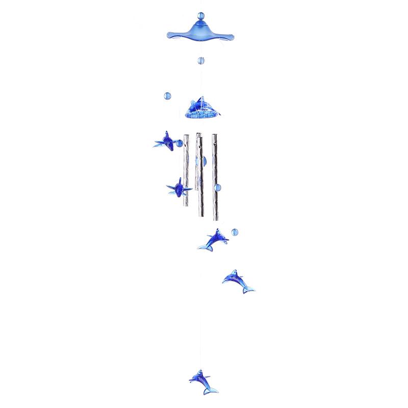 2 Buc. Clopoței de Vânt Norocoși Delfin Stea Decorațiune Clopoțel pentru Exterior Acasă Decorativ