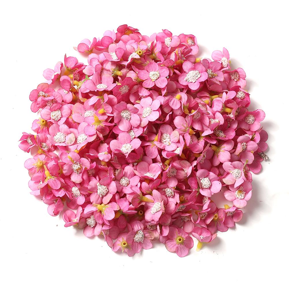 50/100Pcs 2cm Daisy Artificial Flowers Head Small Silk Multicolor Fake Flower Crown For Wreath DIY Craft Home Wedding Decoration