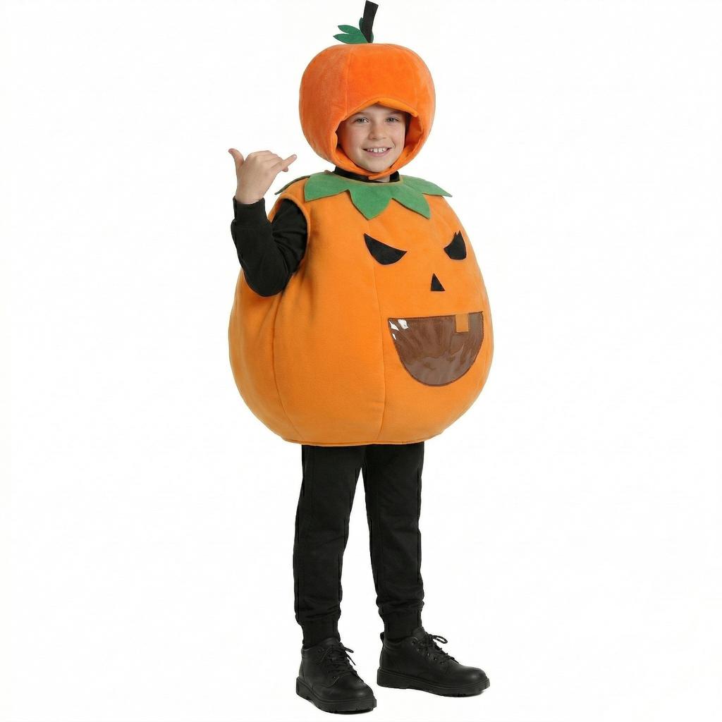 Kids Halloween Pumpkin -or- Costume Set with Candy Bag