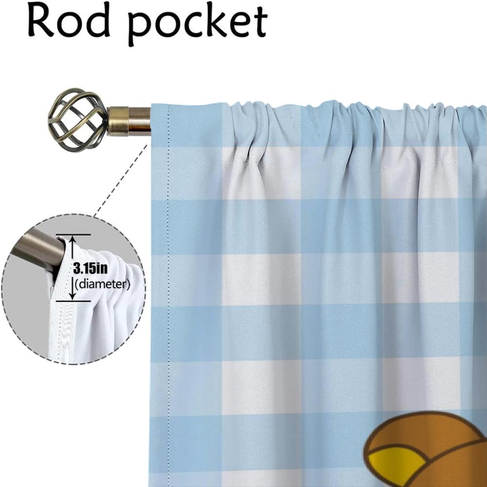 Rilakkumas Vorhänge für Wohnzimmer Vorhang Raumteiler Tüll für Schlafzimmer Küchenvorhänge 2 Stück Halloween Dekoration Jalousien