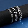 1pc Stainless Steel Cuban Chain Bracelet Men's Hip-hop Punk Street Accessories American