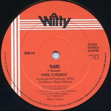 12inch Record ERROL STRENGTH  Tears MM111 Jamaica Reggae Ska  Dub Used