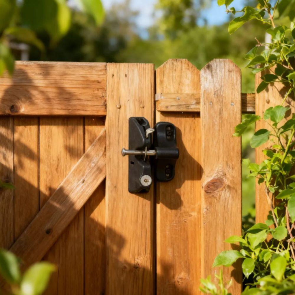 With 2 Keys Automatic Locking Fence Lock Lockable Key Lock Gate Lock Lockable Gate Lock  For Barn