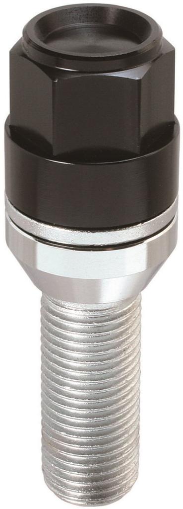 KYO-EI (Kyoei Industry) LEGGDURA RACING Wheel Bolts, M14 X P1.5, 14R Taper, 28mm Neck, Black, KIC8028K4