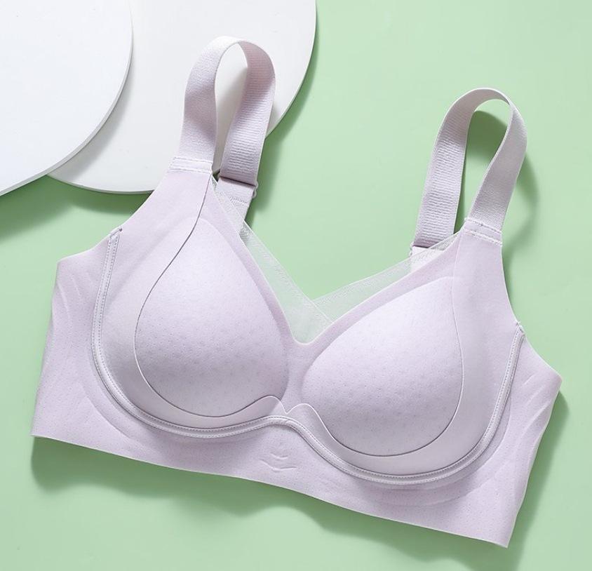 Cool feeling hole cup, pull and gather small breasts, bra cover, double breasts, anti-hanging and seamless, thin in summer, breathable -1