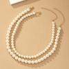 Two, Korean Version Imitation Pearl Necklace Women's Neck Chain Light Luxury Niche Style Spring Explosion!
