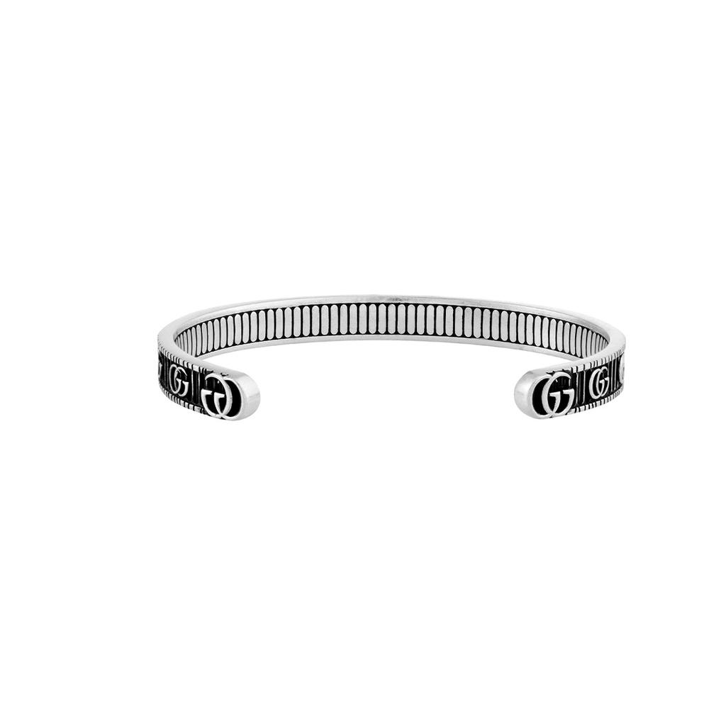 GUCCI Double G 925 Sterling Silver Bangles Unisex Silver 551903-J8400-0811
