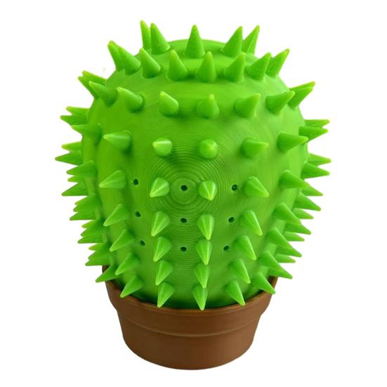 

Расческа для кошек с гладкими зубьями, в форме кактуса, с отверстиями для запаха, самоочищающаяся расческа для щек, товары для питомцев, аксессуар для груминга зелёный