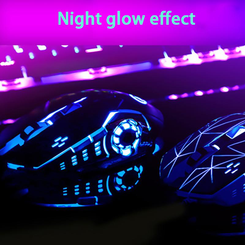 VAORLO 2,4G Wireless Gaming Maus 1600 DPI LED Wiederaufladbare Einstellbare Gamer Stille maus Stumm Gamer Maus Spiel Mäuse Für PC Laptop