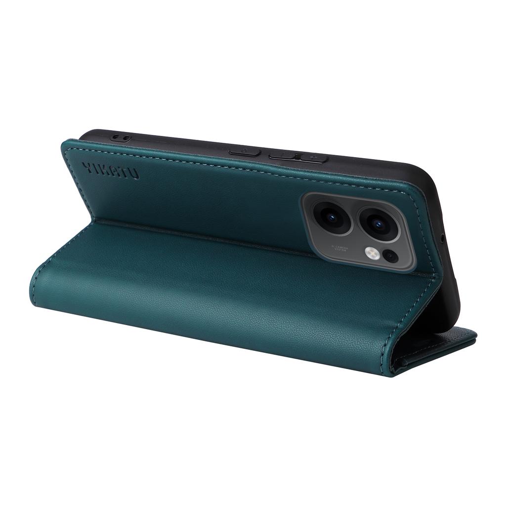 For Oppo Reno13 F 5G (Reno 13 FS 5G)/4G Phone Cases YIKATU Magnetic Closure PU Leather Mobile Cover