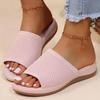 Women's Sandals Low Heels Summer Shoes for Women Breather Slippers Slip On Sandals Elegant Heeled Shoes Woman Footwear Female
