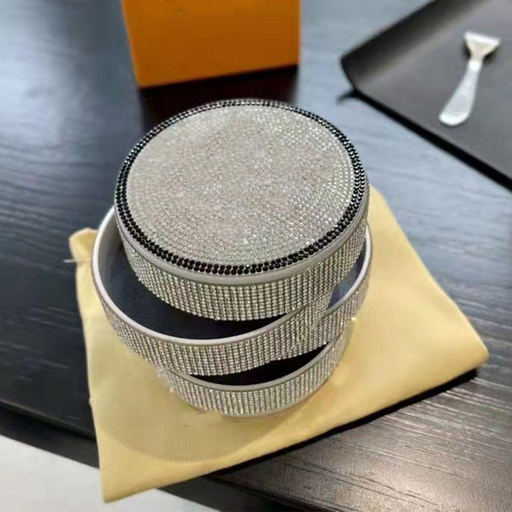 Sparkling Rotating Jewelry Storage Box 4 Layers with Lid Rhinestones Desk Organizer Decorative Rotatable