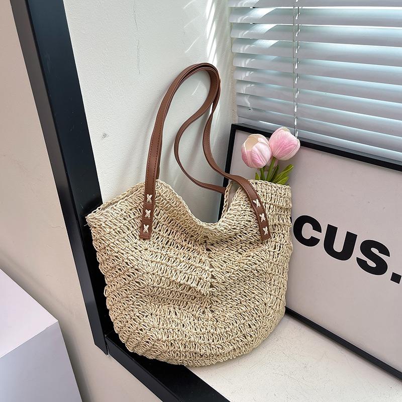 Woven Bag Women's Large-capacity Fashion Versatile Shoulder Bag Fashion Trend Beach Tote Bag