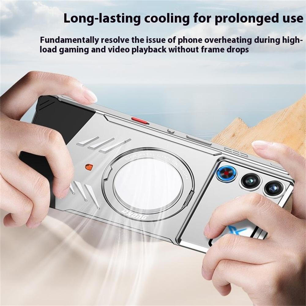 DYONG For ZTE Nubia Red Magic 10 Pro 5G/10 Pro+ 5G Metal Case Frameless Hollow Heat Dissipation Phone Cover with Kickstand