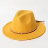 Western cowboy hat, vintage wide-brimmed jazz woolen hat, men's ribbon felt hat, Mongolian street dance Tibetan knight hat