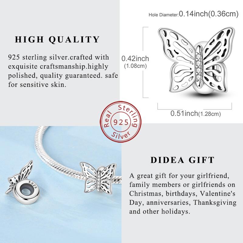 Charm  925 Silver Charms Beads CZ Pave Round Clip Charms Fit Original Bracelet Necklace Charms Jewelry Gift