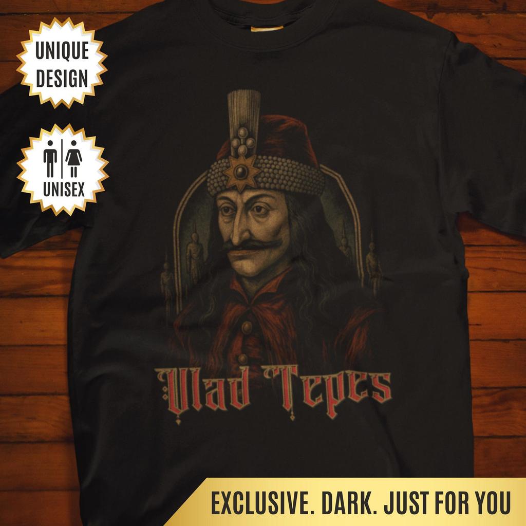 Maglietta Vlad l'Impalatore Regalo Gotico, Maglietta Vampiro Abbigliamento Gotico Regalo Maglietta Horror Maglietta Principe di Valacchia, Maglietta Vlad Tepes Abbigliamento Goth