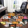 1pc Kitty Cats Office Round Area Rug, Indoor Mat Suitable ForOffice, Under Office Chairs Bedroom Living Room Home Decor, Room Deco n77
