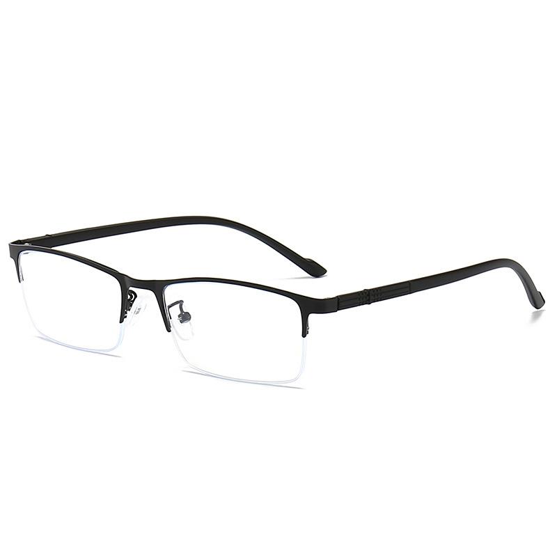 New Metal Half-frame Anti-blue Light Reading Glasses For Business Men Lightweight Reading Glasses