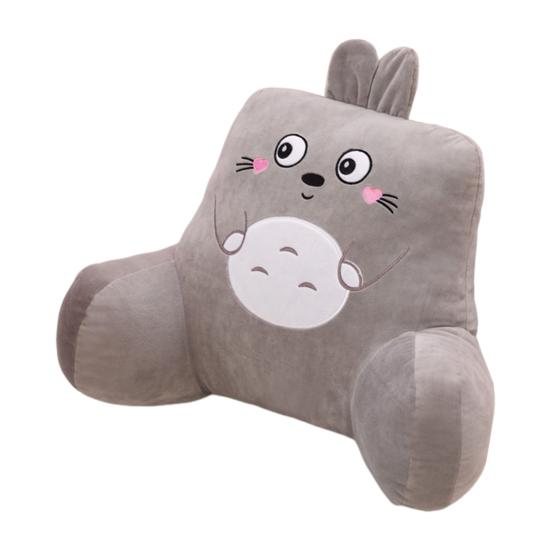 

Waist Cushion with Arm Support Cartoon Plush Throw Pillow Stuffed Waist Pillow Back серый