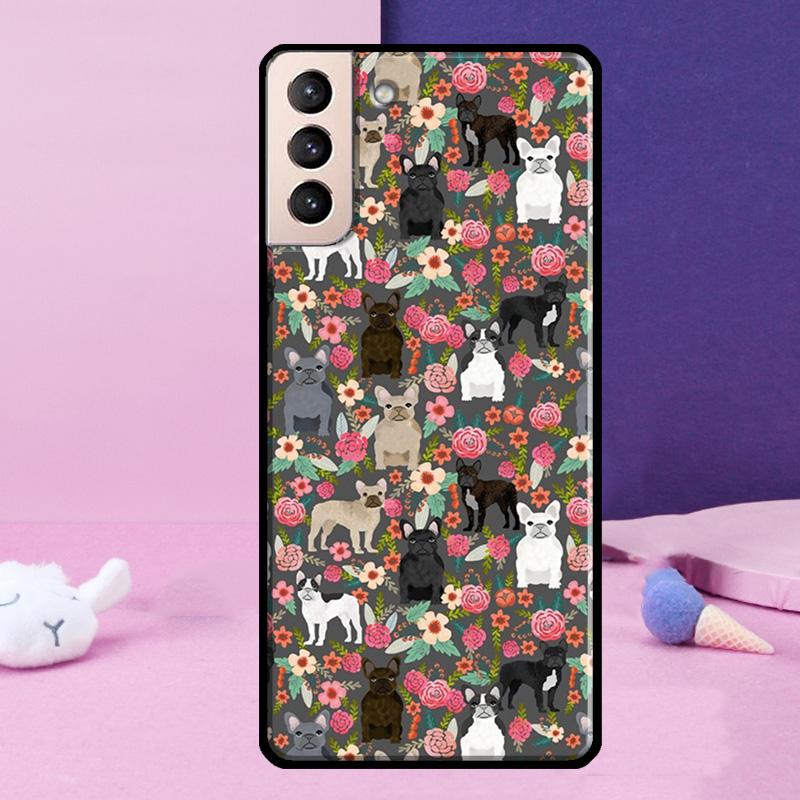 Cute French Bulldog Phone Case For Samsung Galaxy S25 Ultra S23 S20 S21 S22 S24 FE S9 S10 Plus S24 Ultra Cover