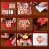 Hanging Ornament DIY Kit Good Luck Beauty Design New Year Decoration Five Blessings Textured Red Zodiac Sign