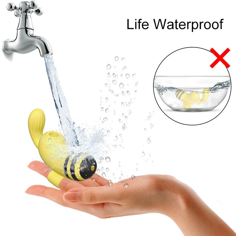 Cute Bee Oral Clit Sucking Vibrator for Woman 7 Modes Vibration Nipple Sucker Adult Sex Toys for Couples Female Masturbation