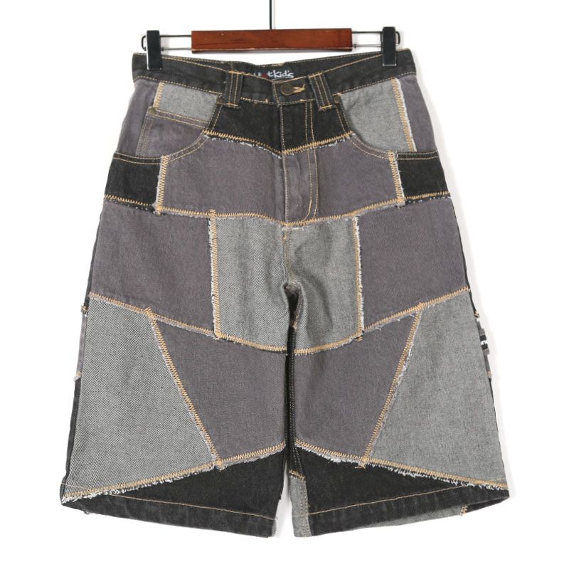 

New Mid-Waist Classic Stitching Trendy Casual Cropped Pants Black 2