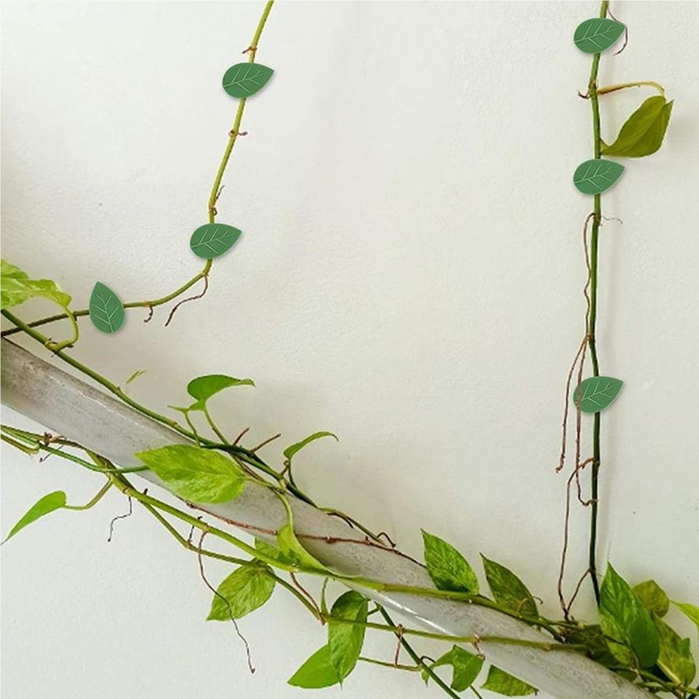 10 Pieces Climbing Plant Support Drill-free Snap Self-adhesive Invisible Hook Holder Wall Fixture Leaf Clip Indoor Garden