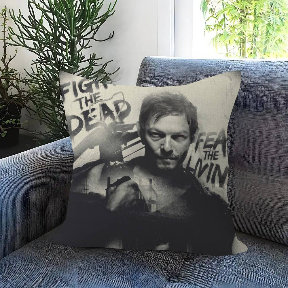 Games T-The Walking Dead Double-Sided Printed Pillow Cover Short Plush Suitable Living Rooms Bedrooms Sofas Throw Cushion Cover