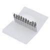 20 Pcs Double Cut Rotary Burr Set 1/8in Shank Tungsten Carbide with 2 Collets for Woodworking Drilling Carving Engraving Polishing Cutting