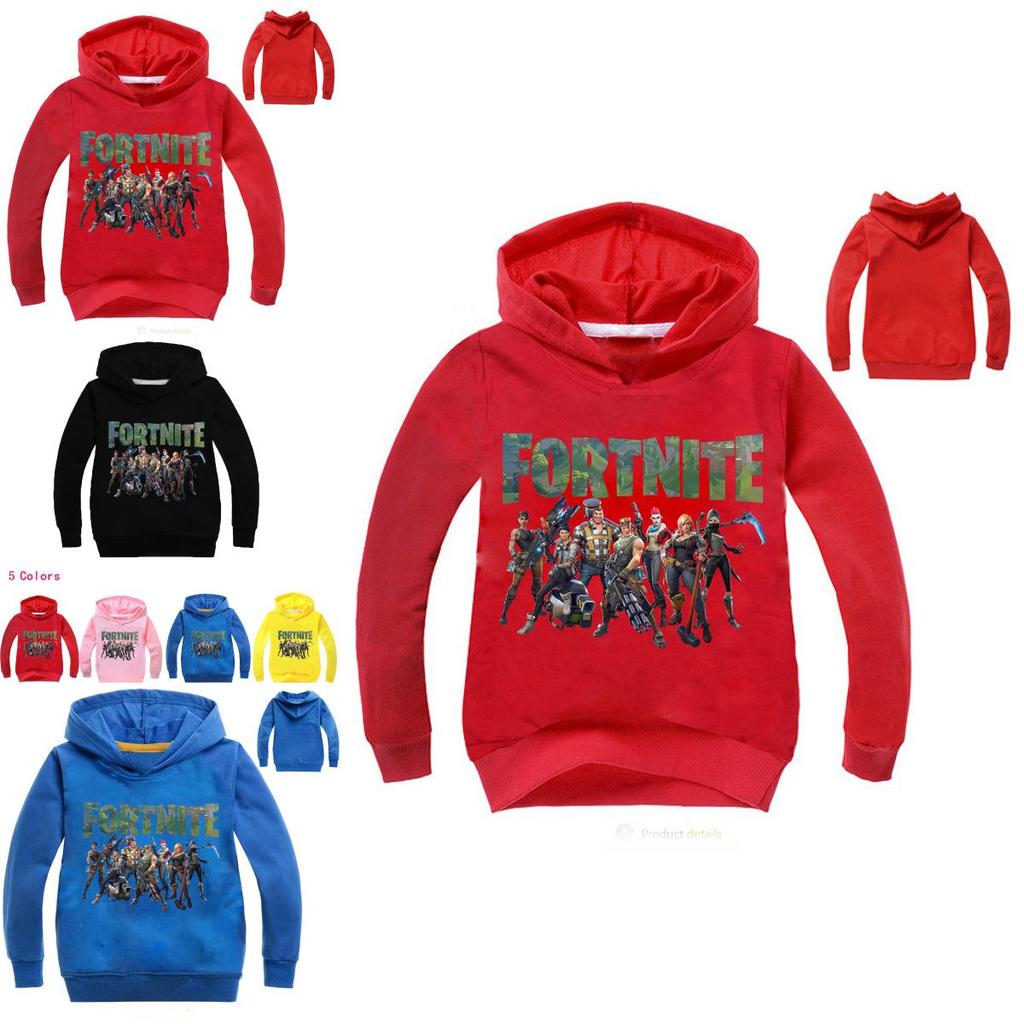 Fortnite Kids Hoodie Boys Girls Jumper Sweatshirt Pullover Jumpsuit With Comfortable Cotton Blend Fabric