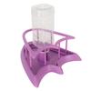 Automatic Reptile Water Feeder Safe Purple Fence Reptile Water Drinker Dispenser with Bottle for   Reptile Supplies