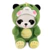 Cartoon Soft Panda Transformation Dinosaur Doll Plush Toy Black And White Panda Children'S Rag Doll Girl Birthday Gift