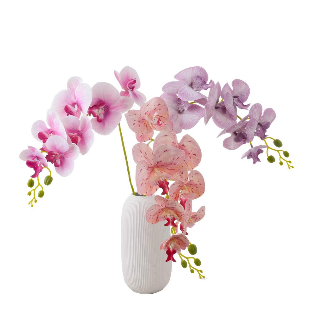 May Breeze Seven-Head Phalaenopsis Artificial Flowers for Wedding & Home Decor