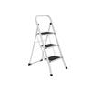 SONGMICS 3 Step Ladder, Heavy Duty Steel, Folding, Portable with Anti-Slip Mat Max. Load Capacity up to 150 kg Tested and Certified by TÜV Rheinland
