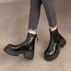 High Heels Ankle Boots Women Designer Platform Shoes  New Winter Chelsea Boots Walking Retro Trend Fashion Mujer Snow Botas