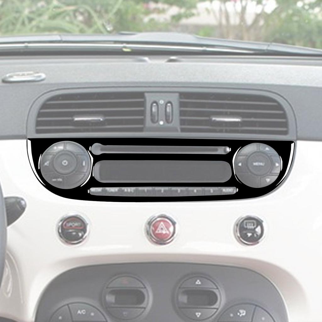 Radio Panel Trims Cover Decorative Stickers Auto Interior Accessories for Fiat 500 2012-2015 Modification Panel Stickers