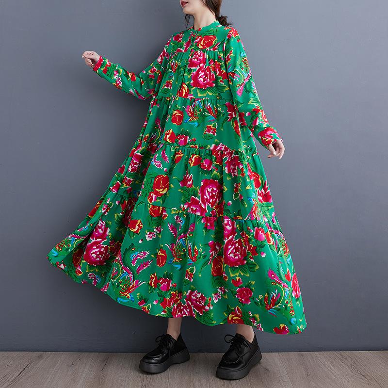 Весенне-осеннее женское платье размера плюс — фото 3