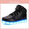 Rechargeable Led Usb Light Up High Top Sneakers Children Casual Shoes Board