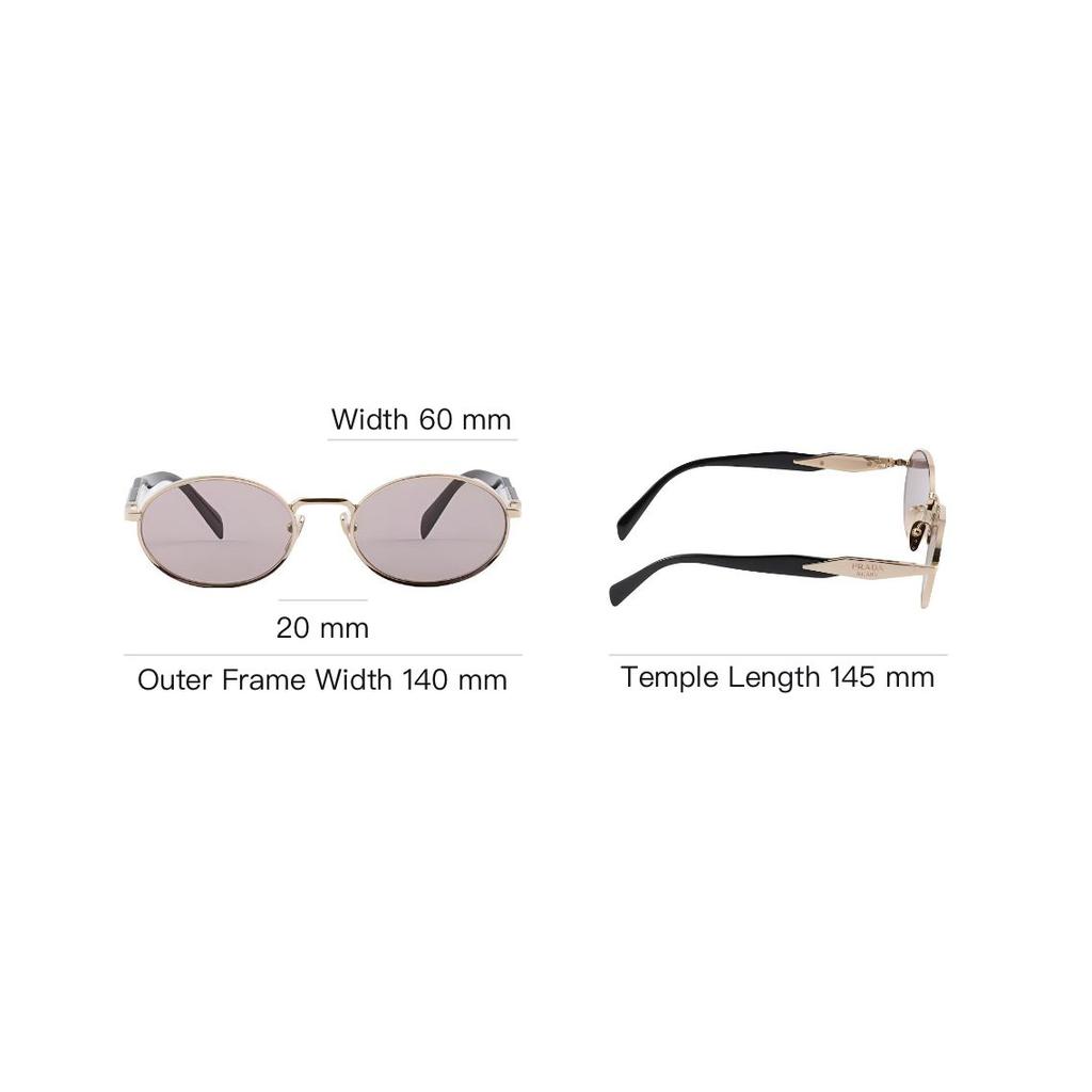 Prada Oval Sunglasses With Engraved Logo Women sunglasses Light-Purple SPR65Z_EZVN_FE20I_C_055