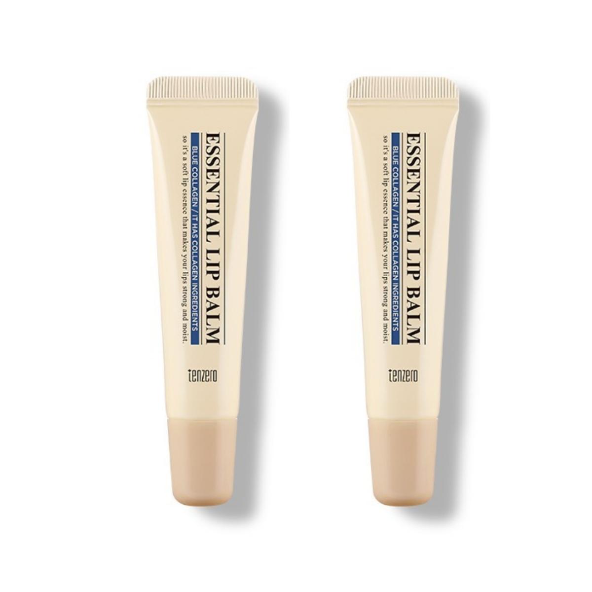 Tenzero Essential Lip Balm Blue Collagen Elasticity & Deep Hydrating Lip Treatment 9g (Pack of 4)